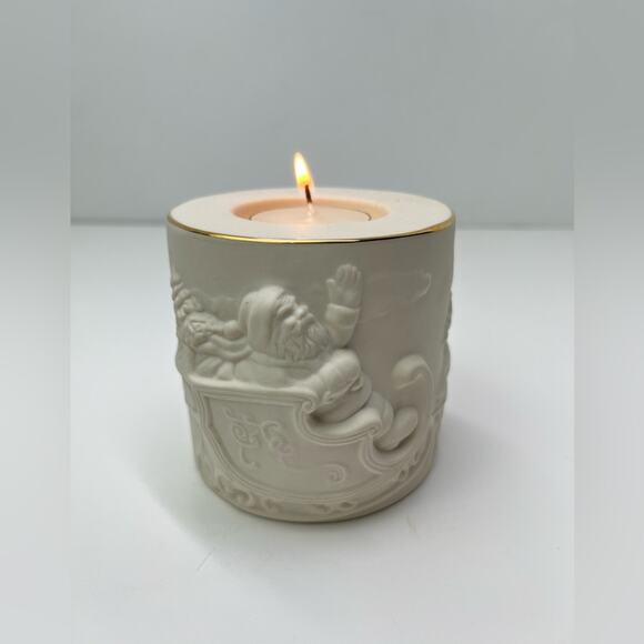 Lenox Other - Lenox Radiant Light Votive Porcelain Santa Holiday Candleholder